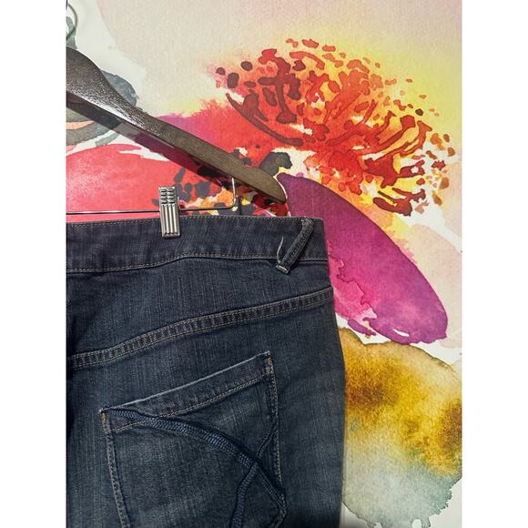 Venezia Womens Red Triangle Plus Size Jeans Stretch Bootcut Size 6 Average - Picture 5 of 6